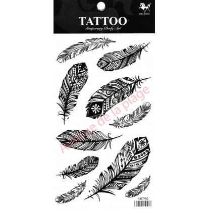Tatouage temporaire plumes Tattoo