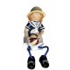 Statuette enfant en habits marins 11 cm : la petite fille avec un ballon