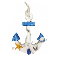 Patère ancre de bateau et étoile de mer 29 cm