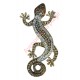 Lézard mural 24 cm en résine style métal, modèle C.