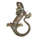 Lézard mural 24 cm en résine style métal, modèle D.