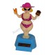 Bikini Lady solaire dansante rose.
