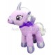 Peluche licorne mauve.