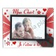 Cadre photo "Mon chéri je t'aime à la folie"