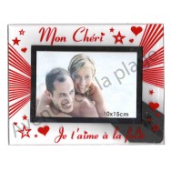 Cadre photo "Mon chéri je t'aime à la folie"