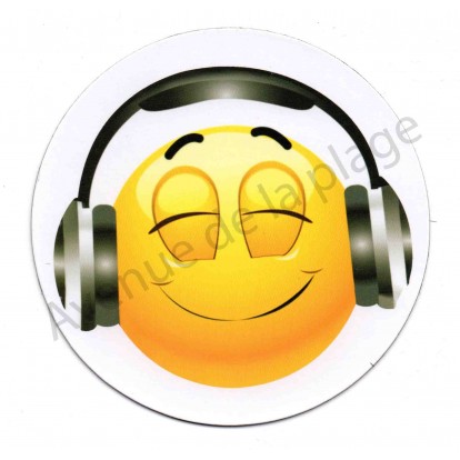 Magnet Émoticône casque audio