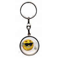 Porte clés métal émoticône frimeur