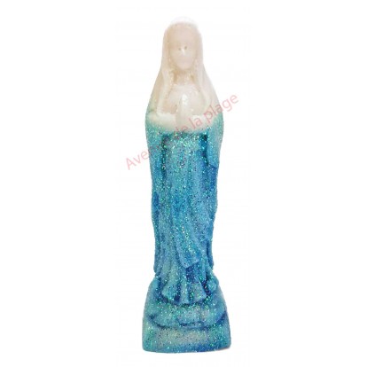 Statuette baromètre Sainte Vierge, bleue par beau temps.