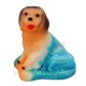 Statuette météo chien assis modèle A, bleu par beau temps.