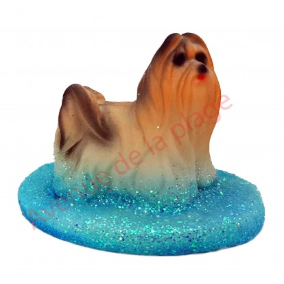 Statuette baromètre Shih Tzu, bleu par beau temps.