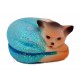 Sujet météo chat couché modèle A, bleu par beau temps.