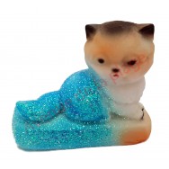 Statuette météo chaton assis