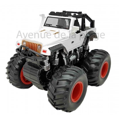 Voiture pour enfant Monster truck blanc, modèle A.