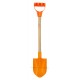Pelle de plage en plastique 60 cm orange.
