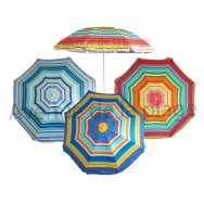 Parasol de plage anti UV multicolore 180 cm