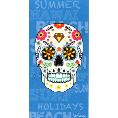 Drap De Bain Tete De Mort Mexicaine