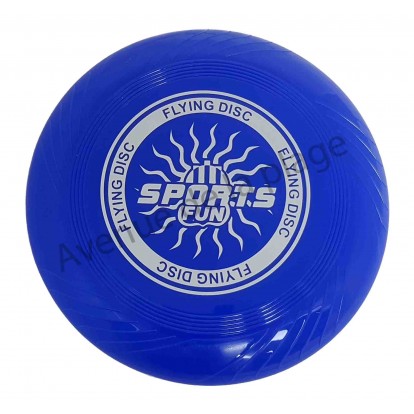 Disque volant Frisbee bleu.
