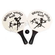 Raquettes de plage noires en bois