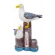 Thermomètre couple de mouettes sur piquets D