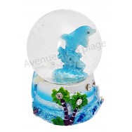 Boule neige dauphins et palmier