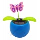 Plante solaire avec papillon qui se balance A
