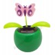 Plante solaire avec papillon qui se balance C