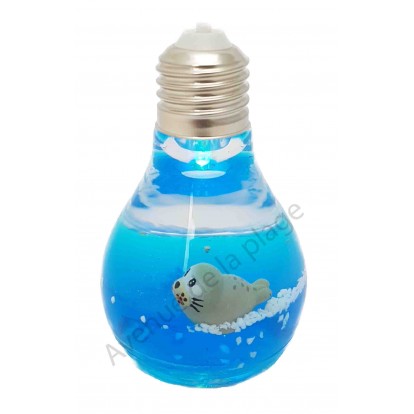 Phoque dans ampoule lumineuse