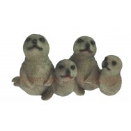 Statuette Famille de phoques