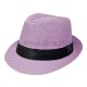 Chapeau style Borsalino parme pour enfant