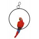 Perroquet rouge sur perchoir 32 cm