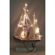 Voilier design lumineux en bois 31 cm