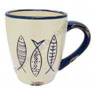 Mug poissons style ancien
