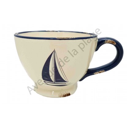 Tasse déjeuner voilier style ancien