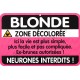Plaque de porte Danger "Blonde"