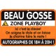 Plaque de porte Danger "Beau Gosse"
