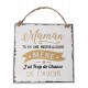 Plaque message "Maman merveilleuse"