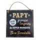 Plaque message "Papy formidable"