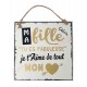 Plaque message "Ma fille chérie"