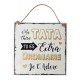 Plaque message "Tata Extraordinaire"