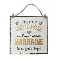Plaque message "Marraine fantastique"
