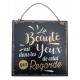 Plaque message "La beauté"