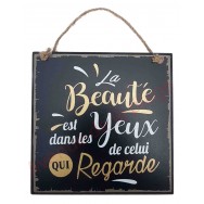 Plaque message "La beauté"