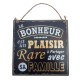 Plaque message "Le bonheur en famille"